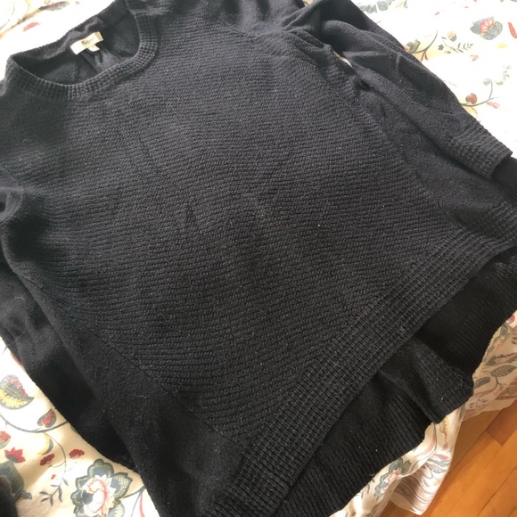 Madewell black sweater w back zipper, size L - Picture 1 of 9